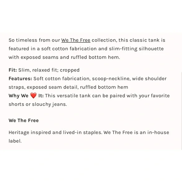 Free People Roller Tank Top NWT Size XS - Picture 11 of 14